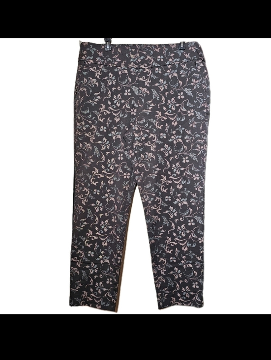 Soft Surroundings Pants - Soft Surroundings Black Floral Paisley  Ankle Stretchy Comfy XL Pants Women